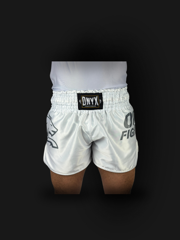 ONYX FIGHTWEAR MUAY THAI SHORT WHITE