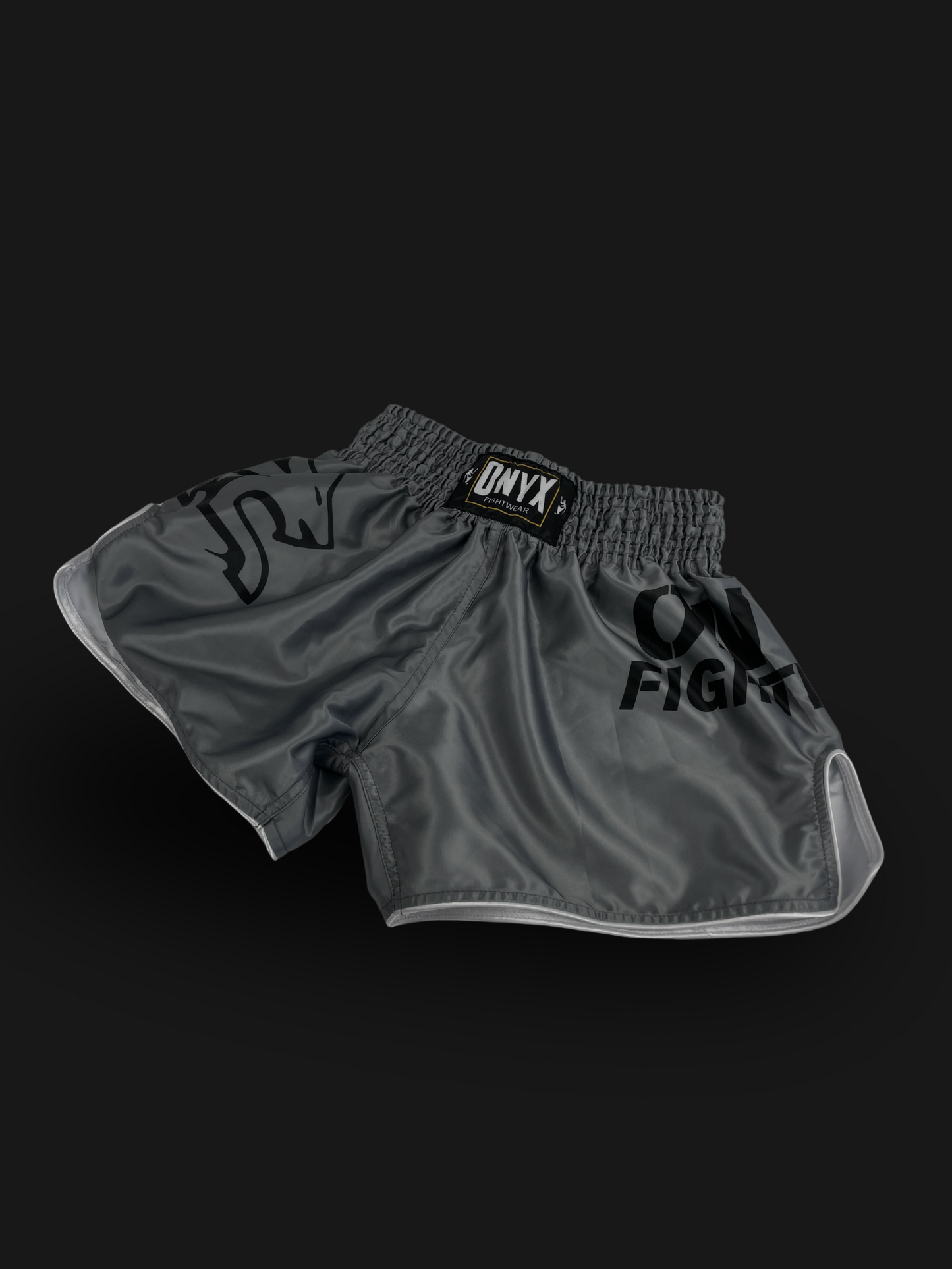 ONYX FIGHTWEAR MUAY THAI SHORT SILVER