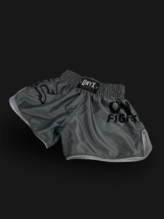 ONYX FIGHTWEAR MUAY THAI SHORT SILVER